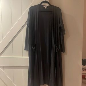 Lularoe Sarah Sweater Duster Gray Large